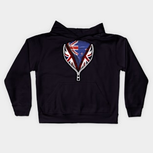 New Zealander Flag  New Zealand Flag zipped British Flag - Gift for New Zealander From New Zealand Kids Hoodie